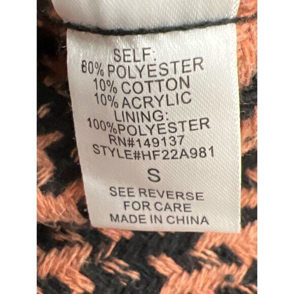 Hyfve Houndstooth Frayed Fringe Shack / Jacket Size S - Picture 11 of 12